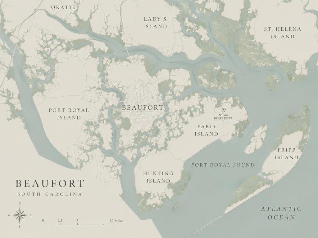 Map of Beaufort, South Carolina